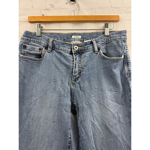 Liz Claiborne Jeans Womens Size 10 Long Straight Leg Blue Casual High Waisted - Picture 3 of 6